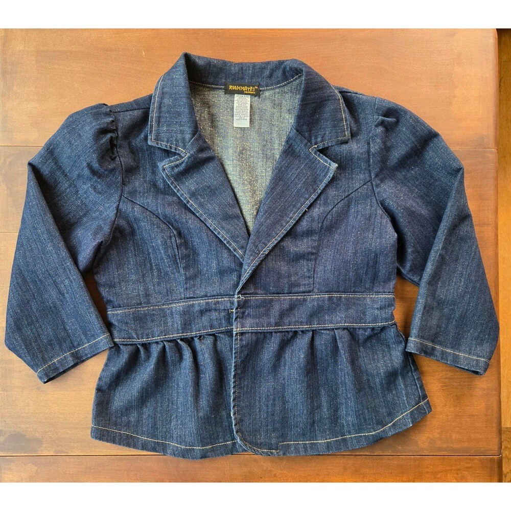 vintage y2k Roommates California gold metallic glitter Jean jacket size xl